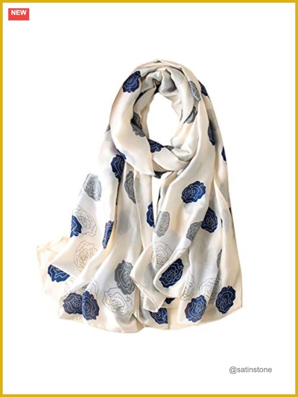100% Mulberry Silk Scarf Long Lightweight Shawl Wrap 70 x 35